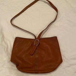 Leather Longchamp cross over bag